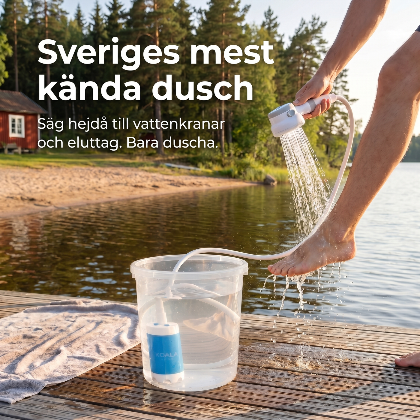 Bärbar dusch : Duscha var du vill och när du vill.