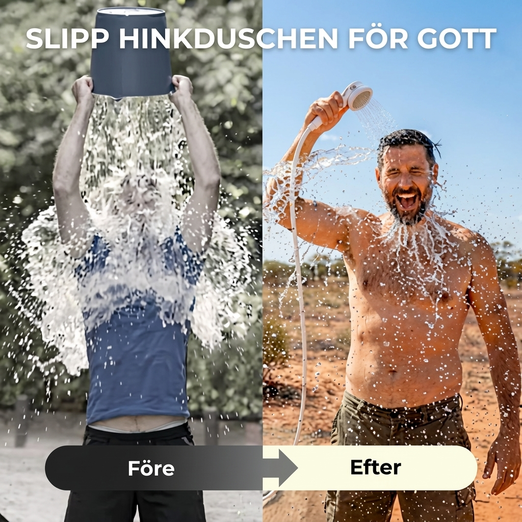 Vanlig hink vs. bärbar dusch